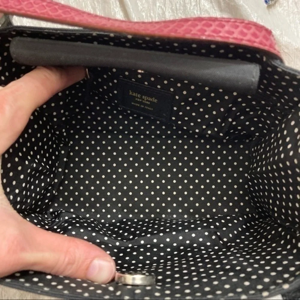 Kate spade black nylon and pink mini tote bag made in Italy rare
